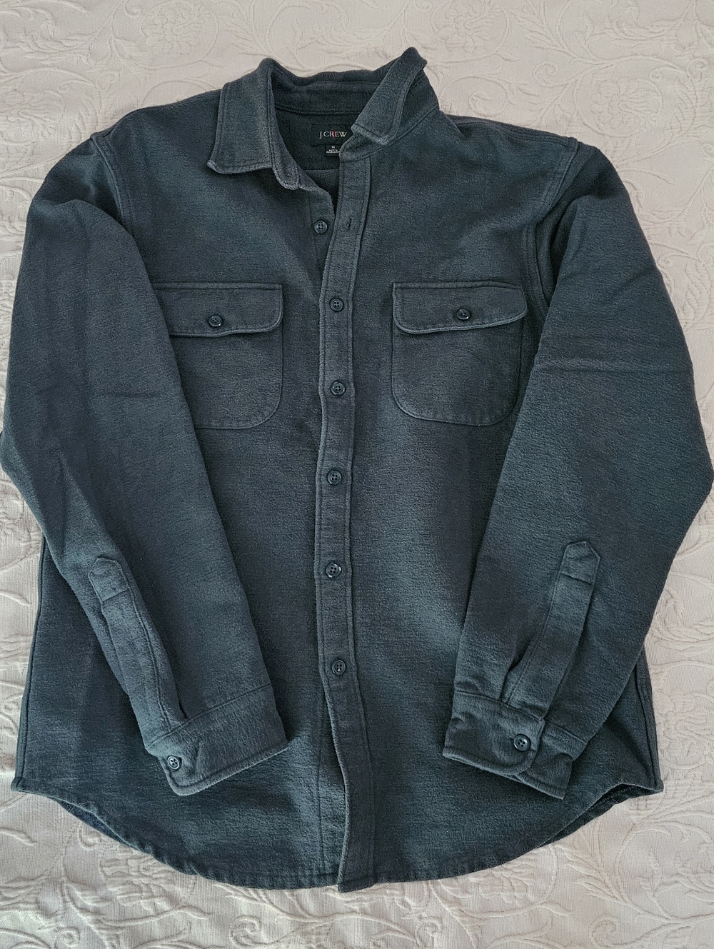 J.Crew Green Button-Up Shacket